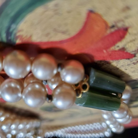 Rare vintage Miriam Haskell 3-strand necklace - Picture 11 of 11